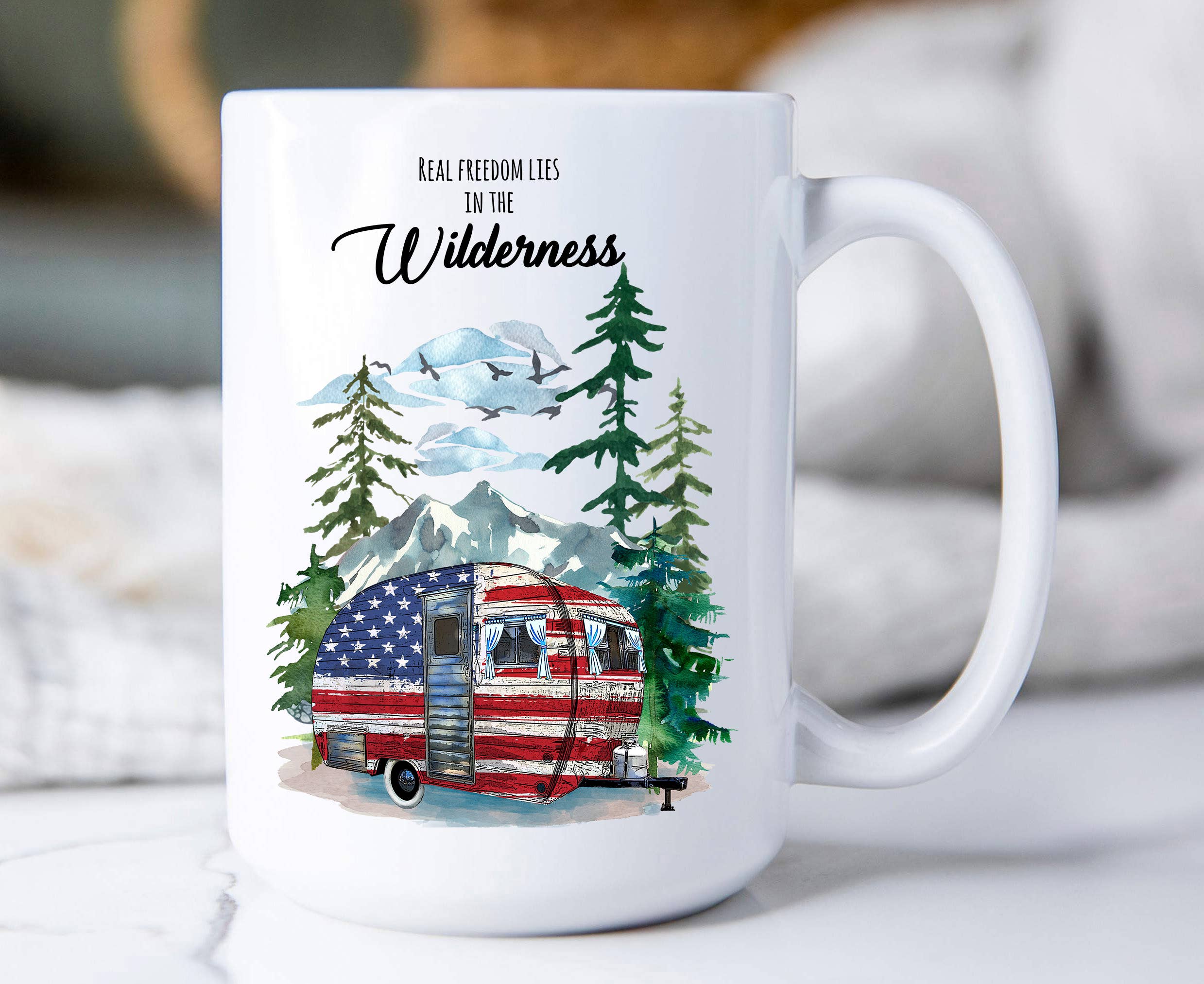 Avery Lane Gifts – wholesale Kaffekoppar – Riktig frihet i vildmarken patriotisk kaffemugg0
