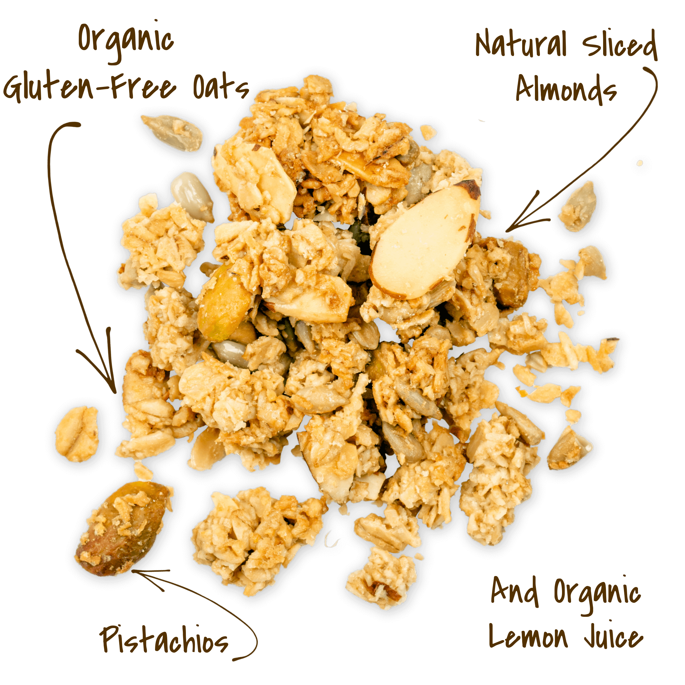 Michele's Granola - Wholesale Granola - Lemon Pistachio Granola - 12oz (Case of 6) [$5.83 per bag]2