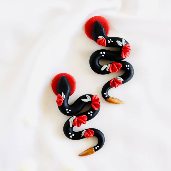 Halloween clay earrings | snake earrings | polymer clay for wholesale by PERNAZ JEWEL