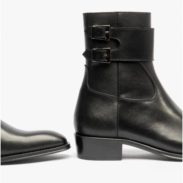 Club Cubano - Wholesale Chelsea Boots - Men's - Club Cubano ANFIBIO Mens Leather Cuban Heel Boots Black
