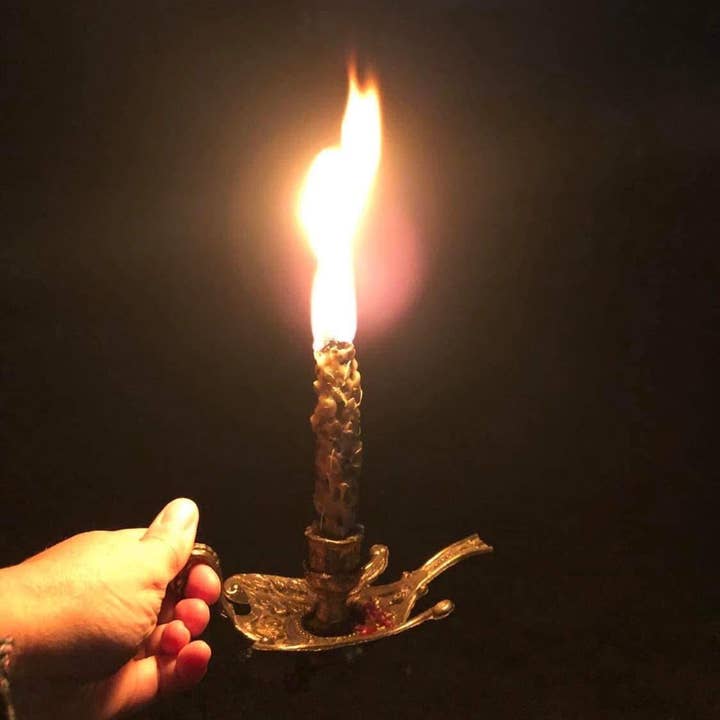 Natural Beeswax Hag Torch / Witch Candle - Mullein torch for wholesale on Faire