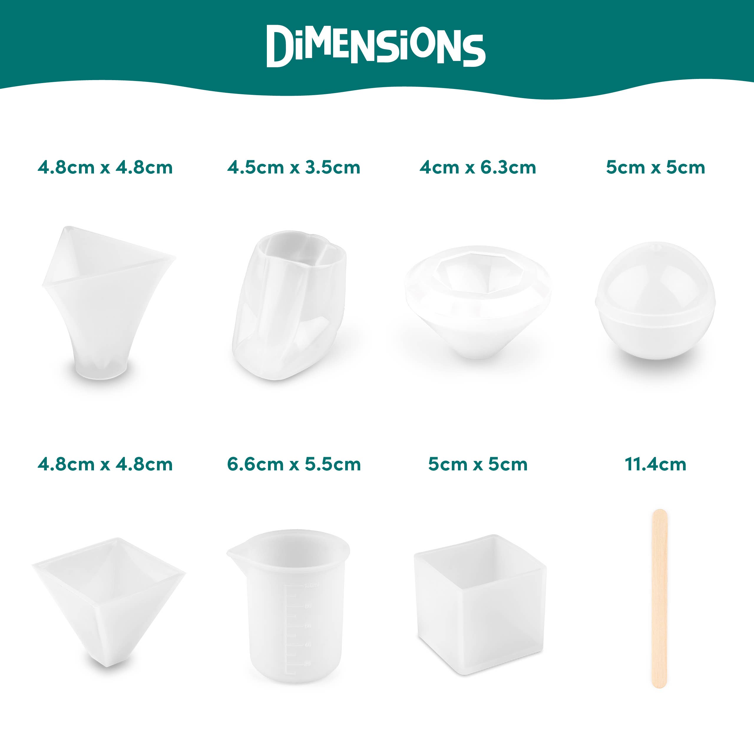 The Twiddlers – Kit de artesanato DIY por atacado – Kit com 8 Moldes de Silicone para Jóias e Presentes em Resina Epóxi DIY2