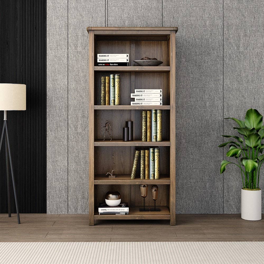 Greener Valley Trading - Wholesale Bookcase - Arise-Sun Solid Wood Tall Bookshelf13