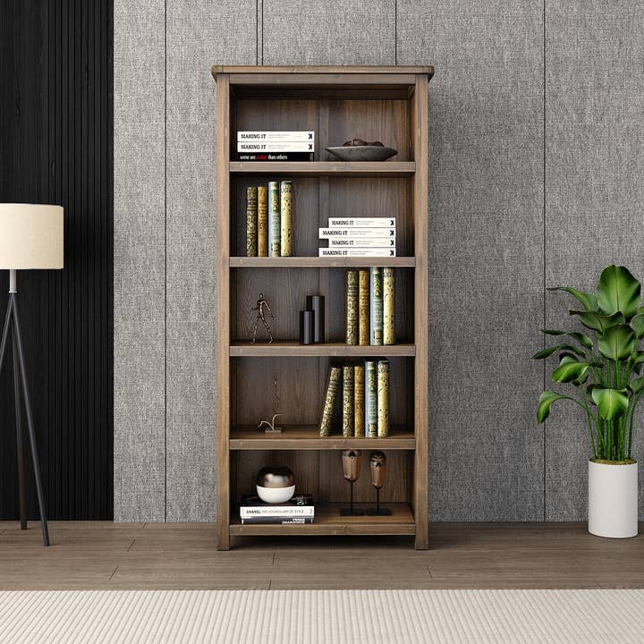 Greener Valley Trading - Wholesale Bookcase - Arise-Sun Solid Wood Tall Bookshelf13