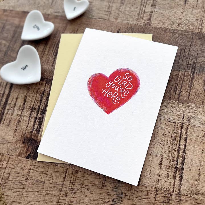 Carte de voeux « So Glad You're Here » pour la vente par Inkwood Co