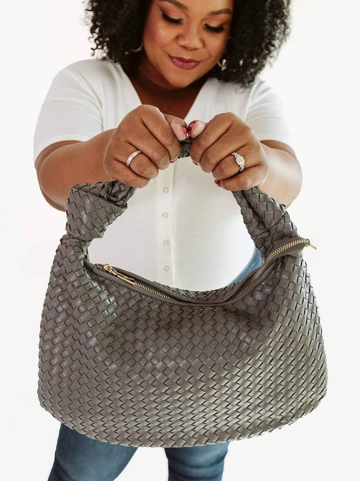 Sac à main Perry | Gris pour la vente par Glitzy Girlz