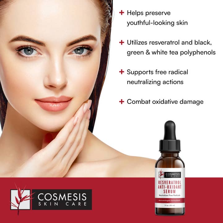 Cosmesis Skin Care - Wholesale Facial Serum/Concentrate - Resveratrol Anti-Oxidant Serum