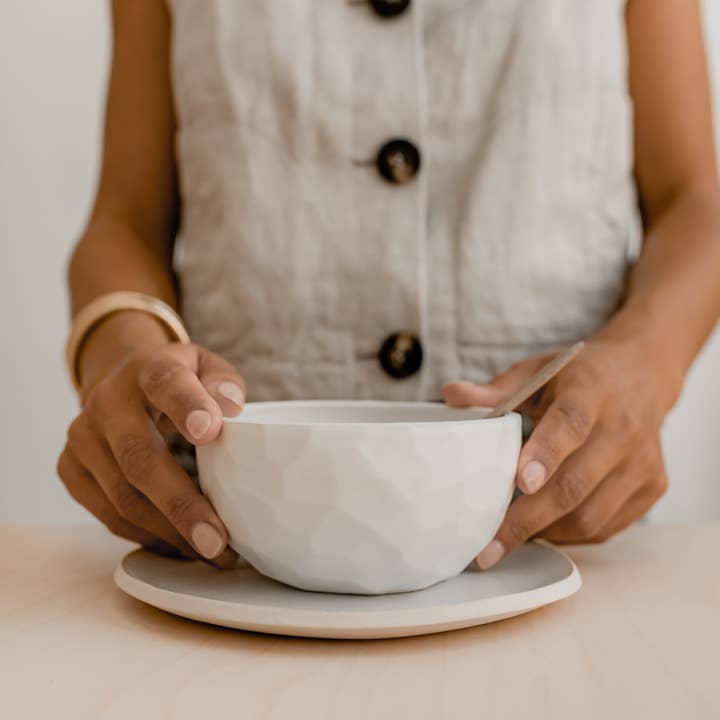 Claycraft - Vendita all'ingrosso Ciotola - Ciotola in ceramica wabi-sabi intagliata a mano aperitivo Natale13