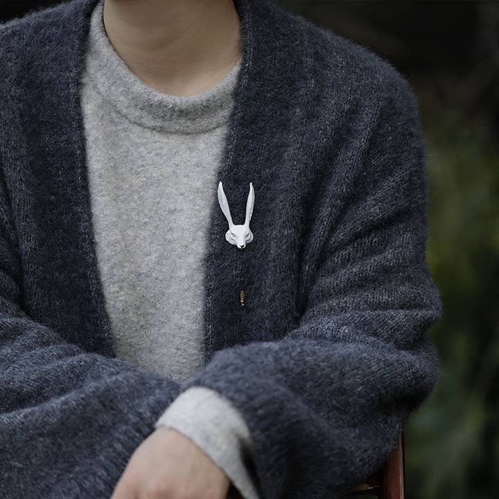 Vermilion Collection - Vente Broches - Broches en céramique YIHE "Renard blanc"6