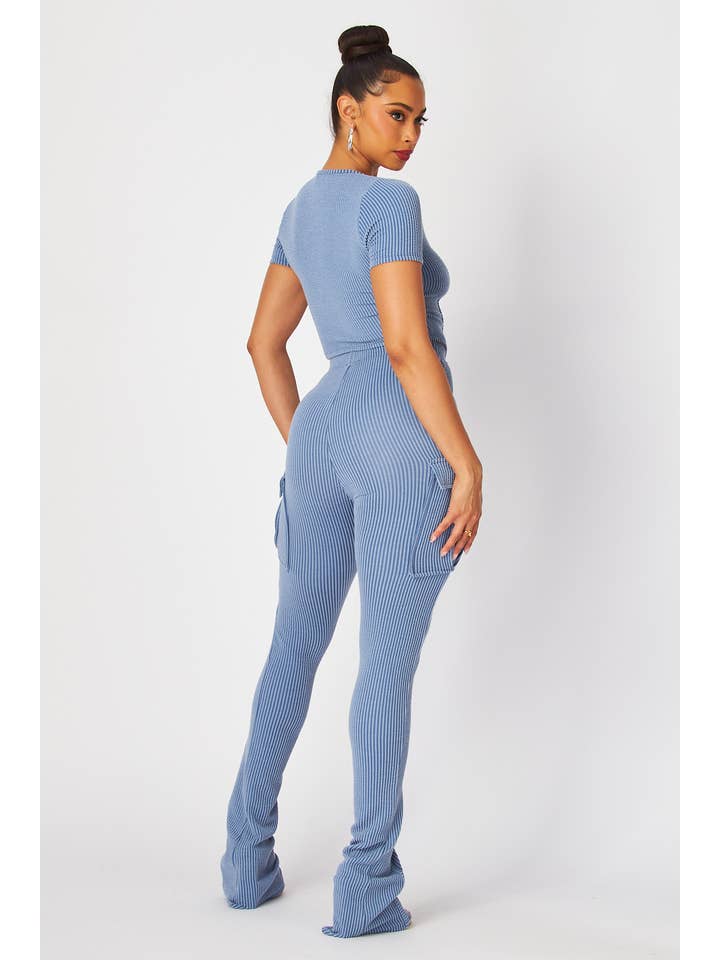 Boswell - Wholesale Top & Pant Set (NOT Loungewear) - Women's - LACE UP DETAIL TOP AND PANTS SET5