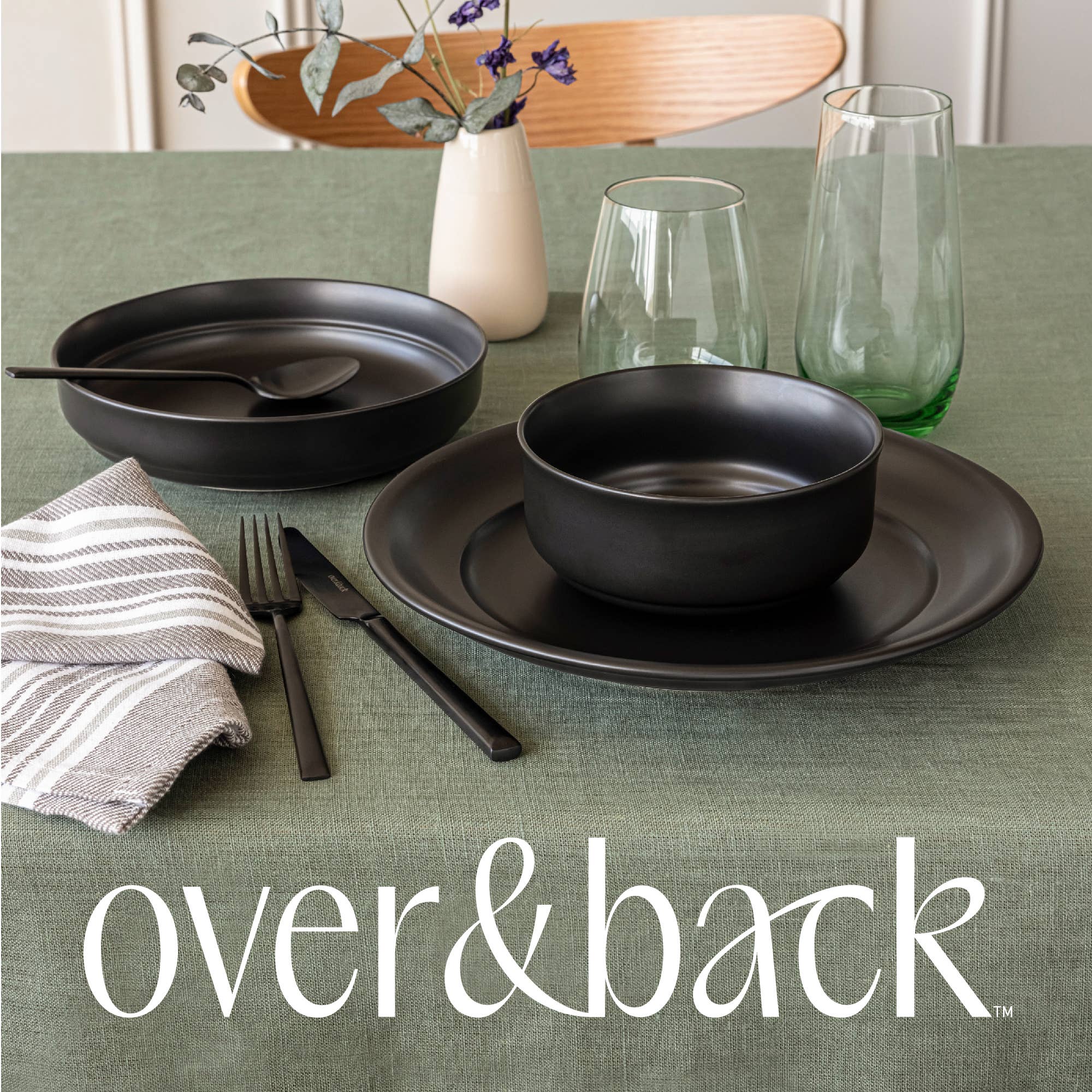 over&back - Wholesale Tablecloth - 100% Linen Tablecloth – 70x10828