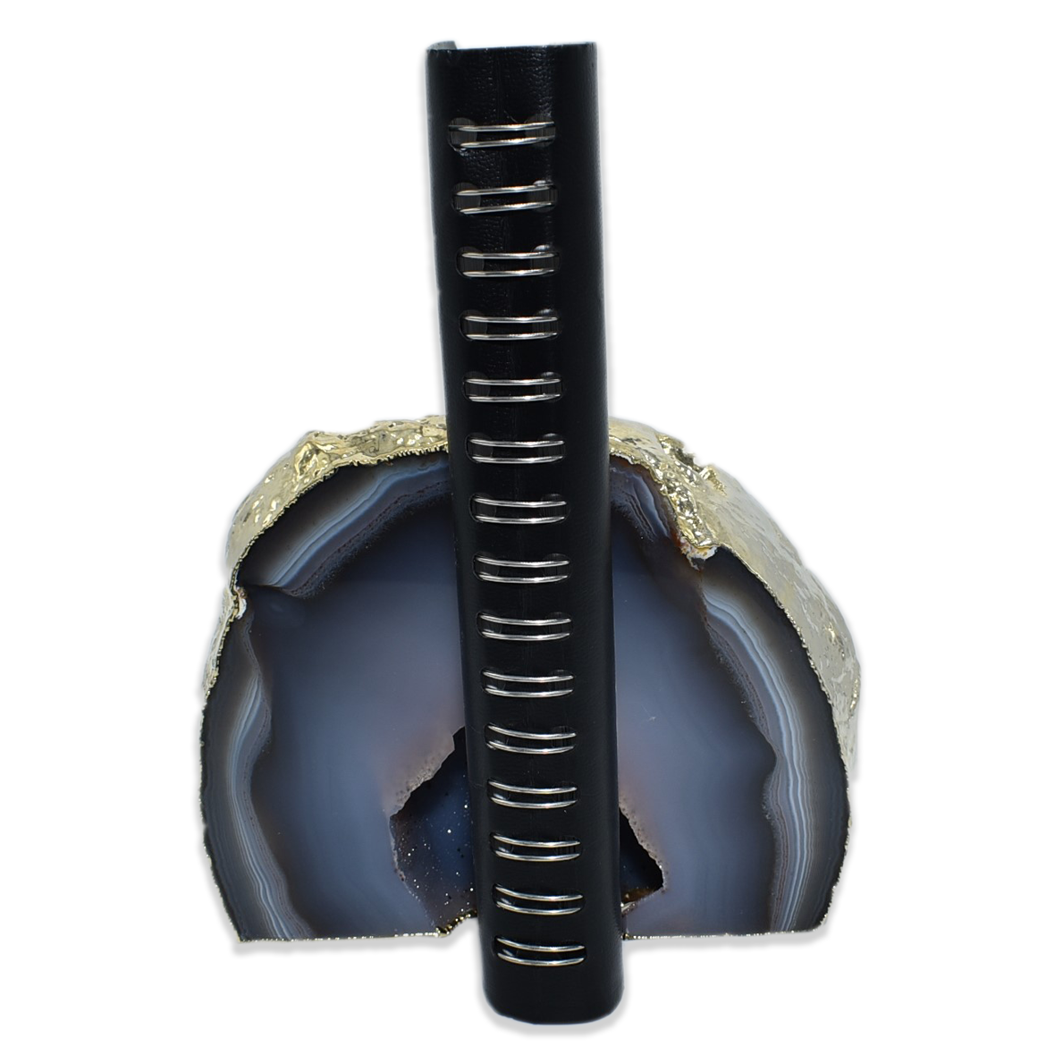 Olympus Minerals Co – Engroshandel Bogstøtte – Små agat bogstøtter - Guld Trim6