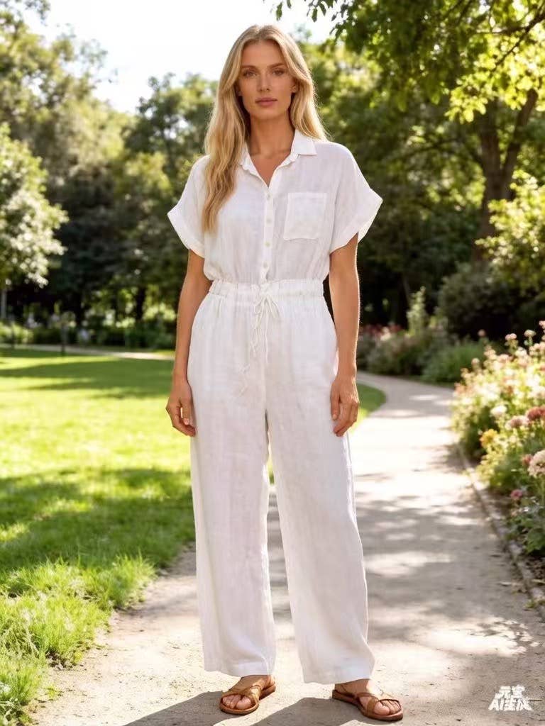 LÉA & LUC - Wholesale Jumpsuit - Women's - 100% linen combination REF.219027