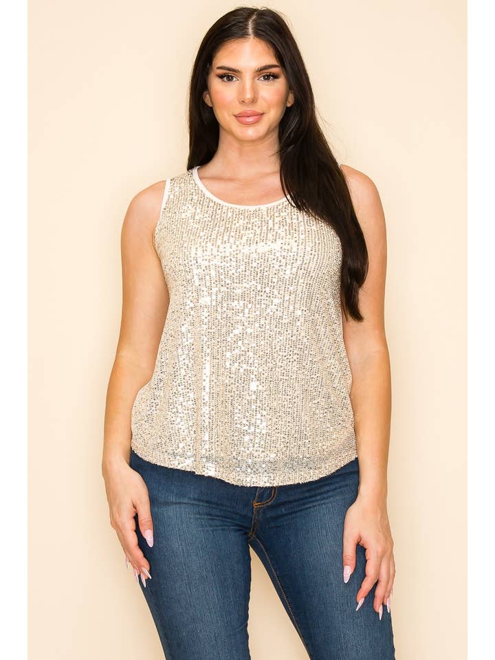 W.A.Y. --Wonderful And Young - Wholesale Tank Top - Women's - W.A.Y SEQUIN TANK TOP12