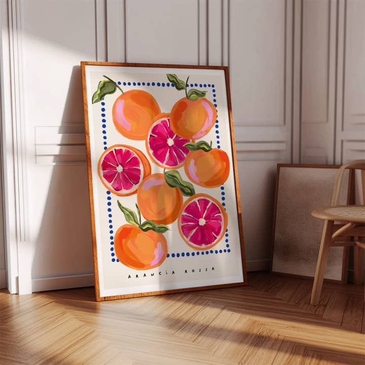 Elizabeth Rachael - Wholesale Art Print - Blood Orange Fruit Art print