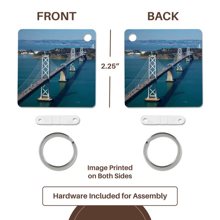 3dRose - Wholesale Keychain - Unisex - 3dRose, USA, California, San Francisco–Oakland Bay Bridge, Key Chain4