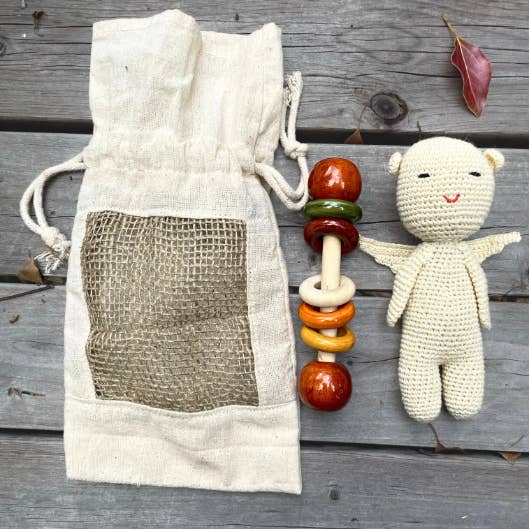 Crochet Angel and Rattle Combo for wholesale by Kudrati LLC