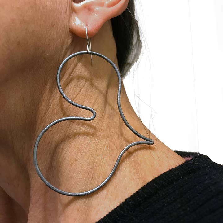 Boucles d'oreilles Big Hearts pour la vente par Emanuela Aureli Jewelrywork