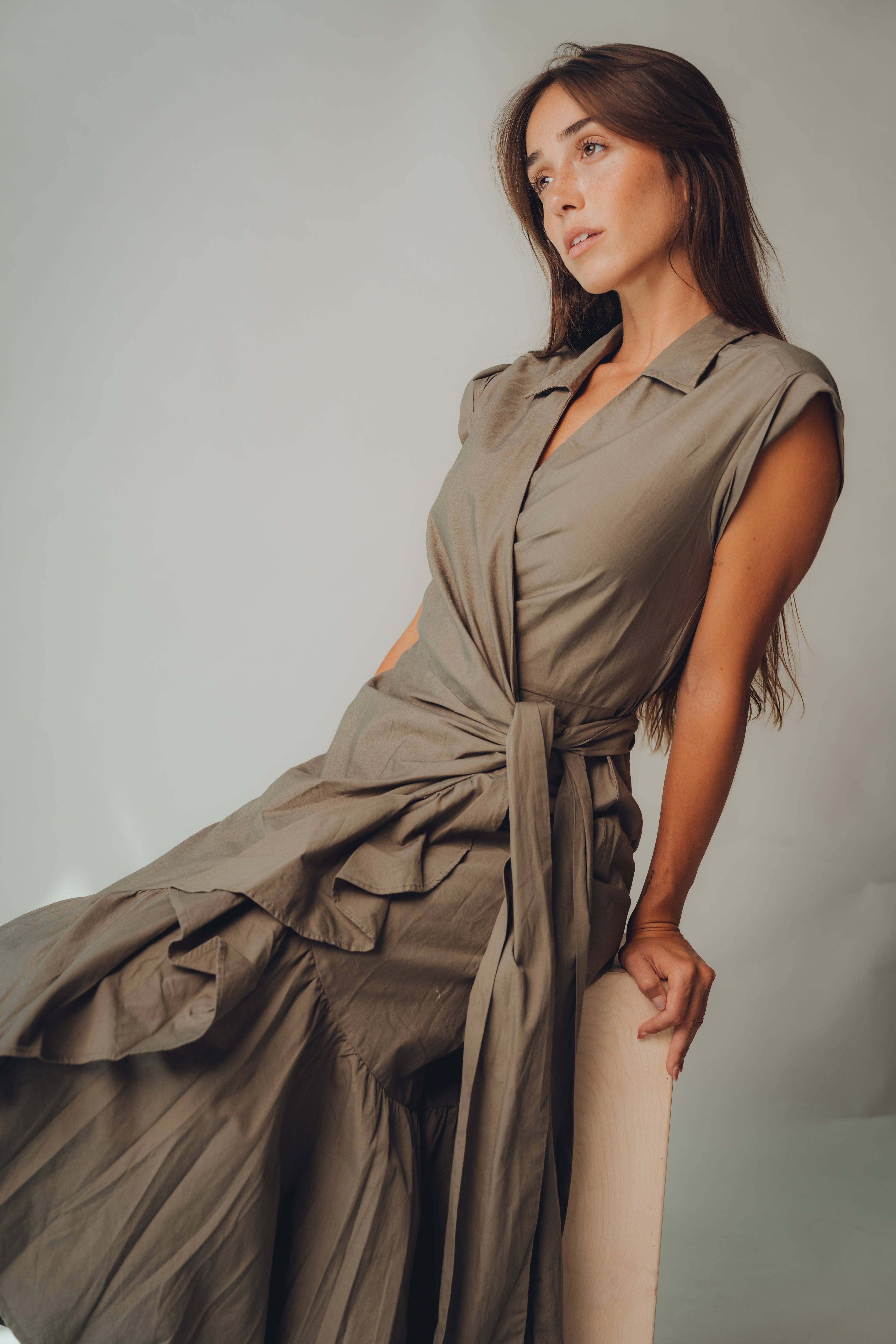 Kapda Casa - Wholesale Dress - Women's - Vestido Clásico Olivia - Vestido Clásico Lazo3