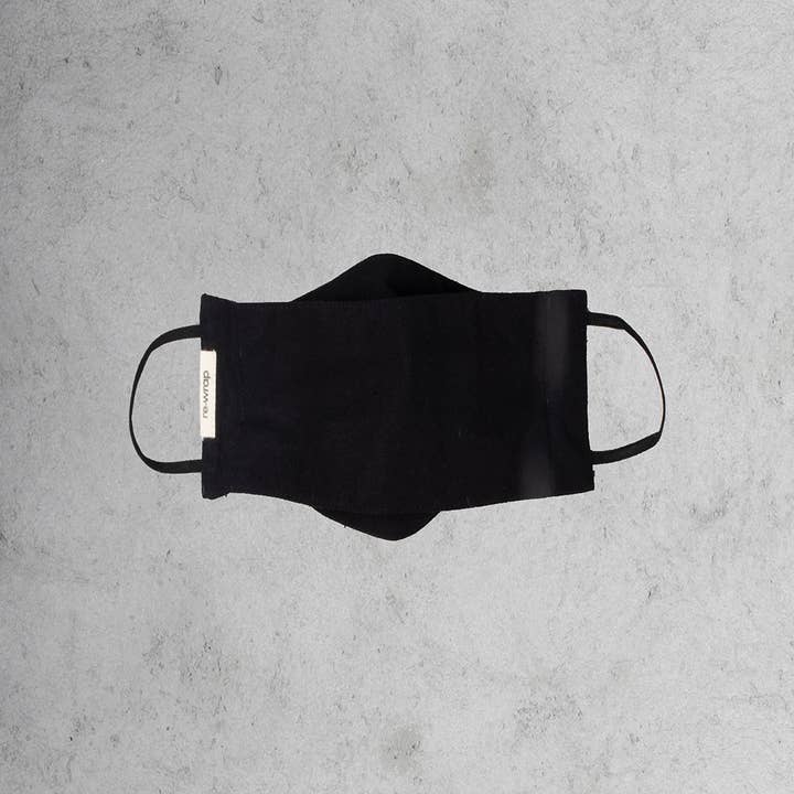 Origami Face Mask - Black for wholesale by re-wrap