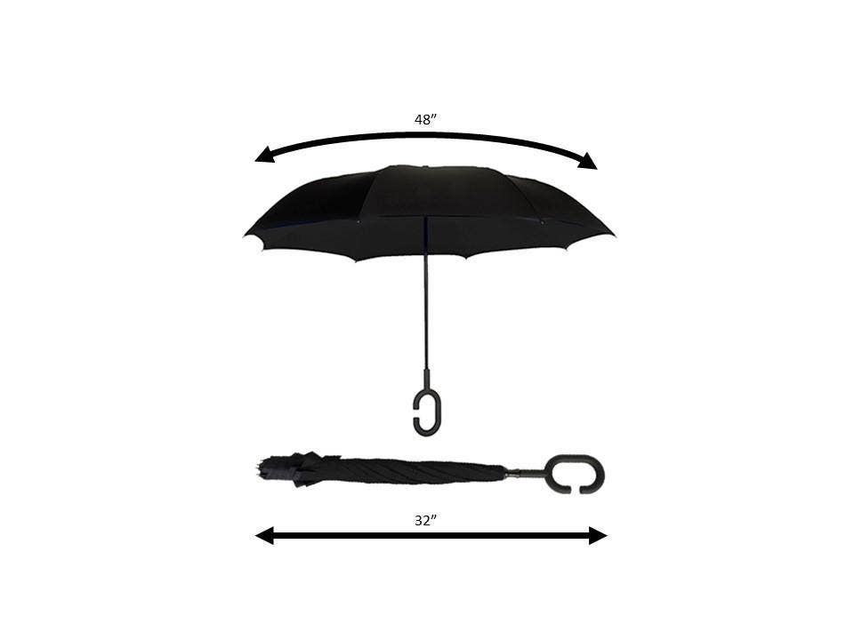 Shedrain - Wholesale Umbrella - Unisex - Unbelievabrella, Print Reverse Closing Manual Stick Umbrella5