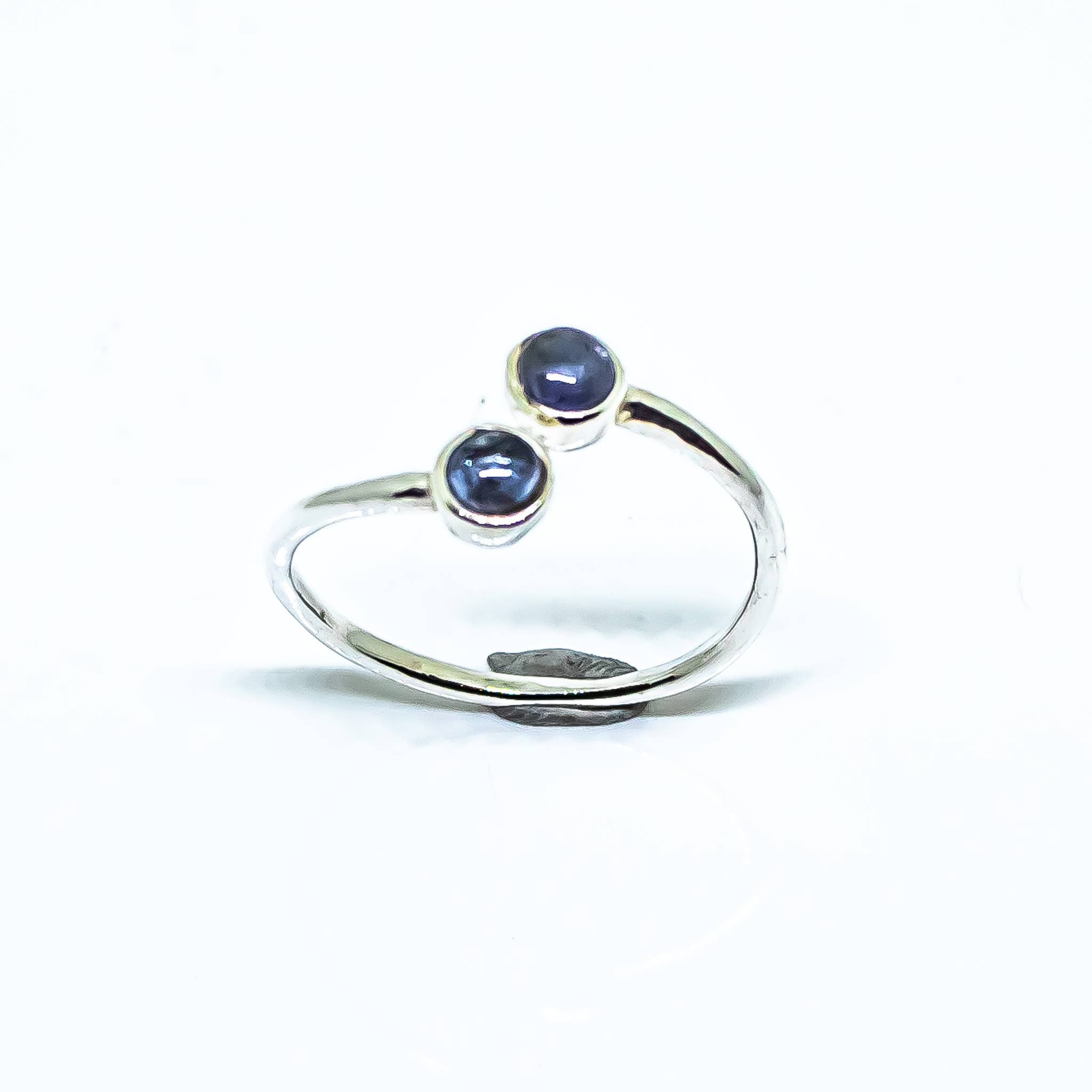 Quasar Gems USA - Wholesale Ring met een steen/solitaire ring - Tanzaniet Edelsteen Ring Verstelbaar Sterling Zilver 9251