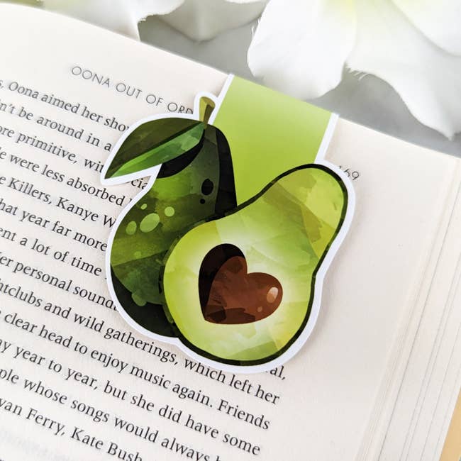 Magnetic Bookmark - Avocado Love bookmark - Avocado bookmark for wholesale by Aphrodite Bookclub