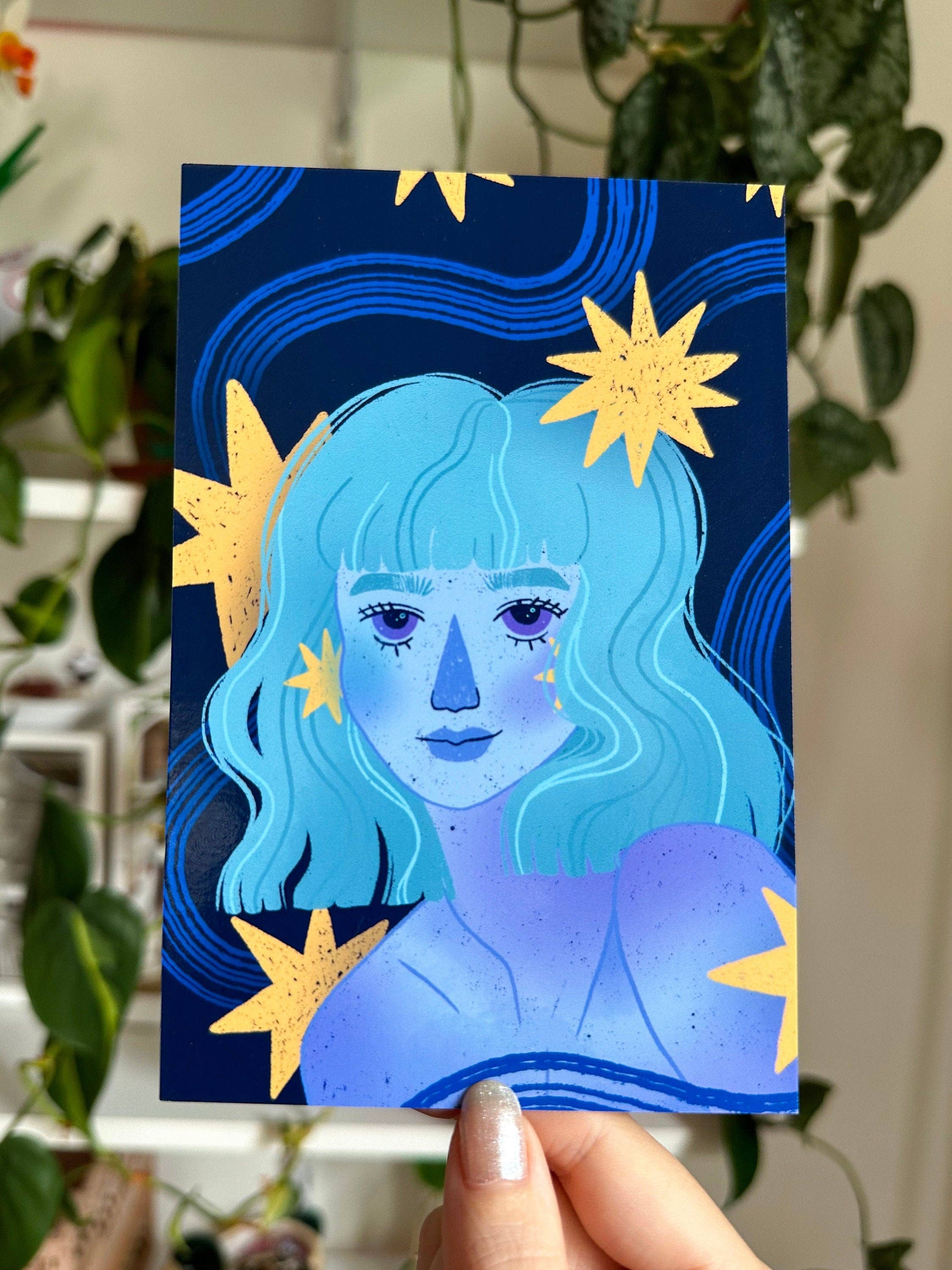 lu bremer design - Wholesale Art Print - daydreamer mini art print - 4x6 postcard size4