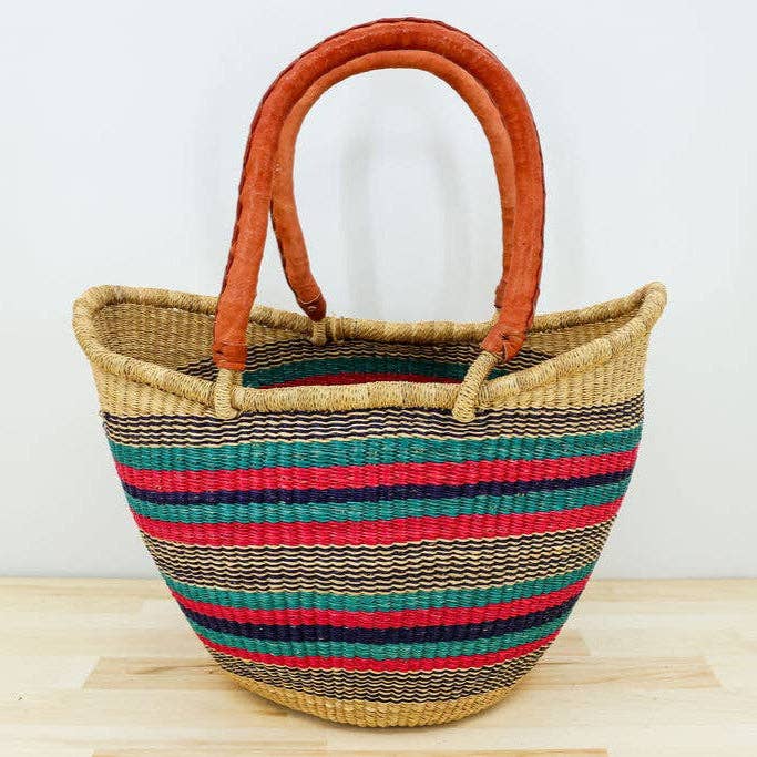 Gitzell FairTrade – Großhandel Lebensmittel-/Einkaufstasche – U-Shopper Tragetasche, Doppelgeflecht