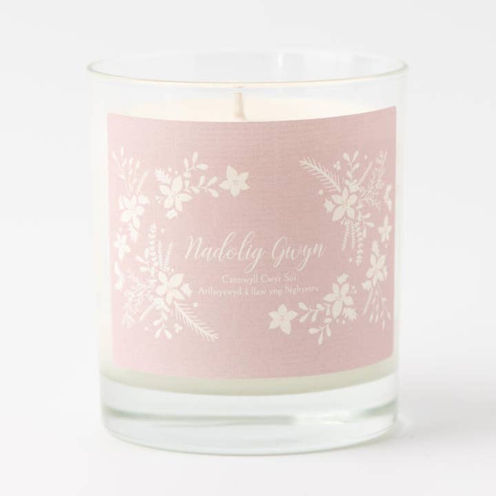 Nadolig Gwyn Candle for wholesale by Little Bit Different