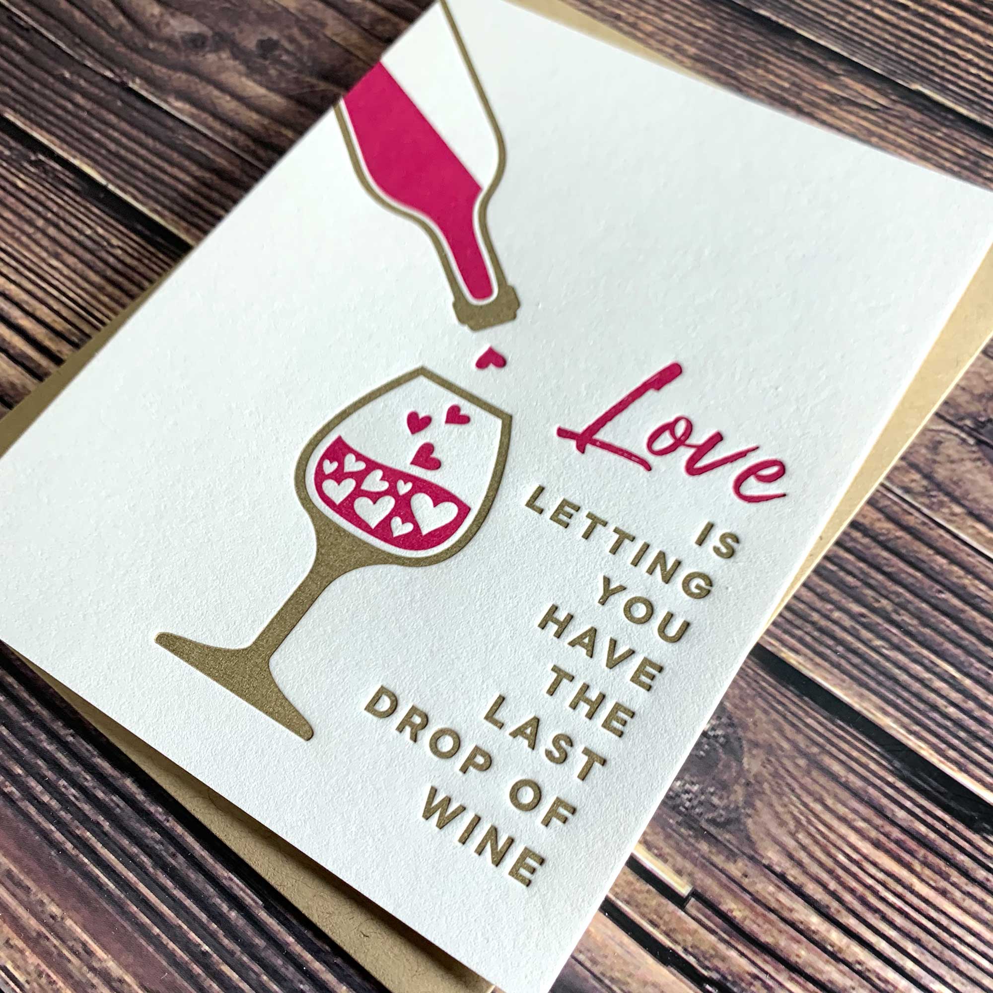Kincaid Creative - Wholesale Love Card - Love Greeting Card. Funny Wine Card. Just Because Card.1