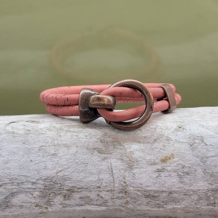 Gem Lounge Jewelry - Wholesale Bangle Bracelet - Pick Your Color: Cork Copper Open Hook Bracelet9