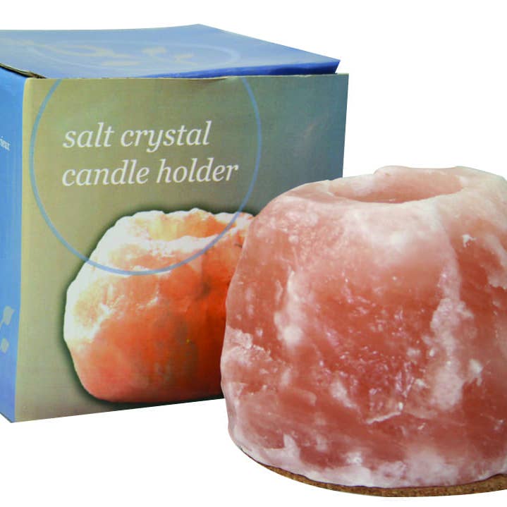 Portavelas de cristal de sal del Himalaya para venta al por mayor de Natures Artifacts Inc