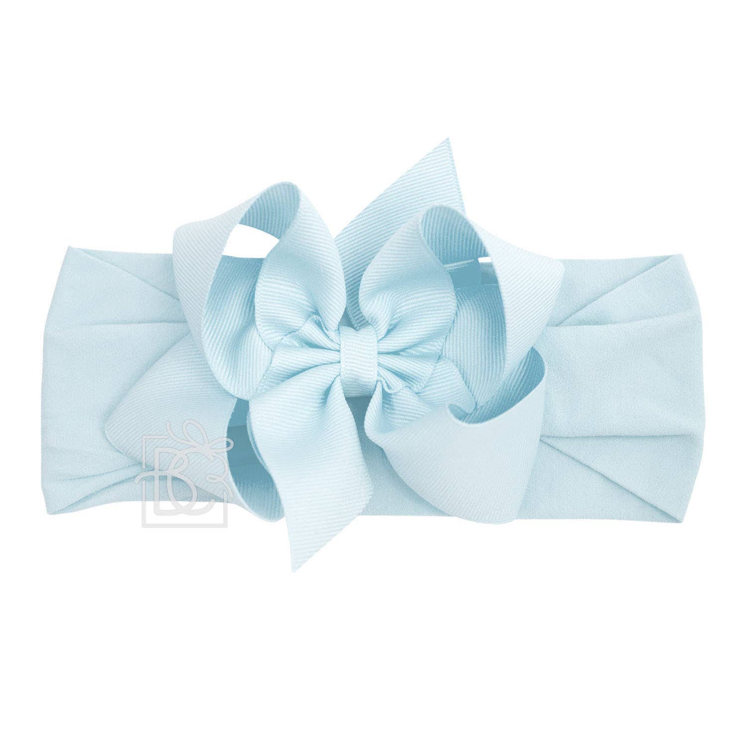 Beyond Creations, LLC - Wholesale Fashion Headband - Kids - WIDE PANTYHOSE HEADBAND W/CLASSIC GROSGRAIN BOW23
