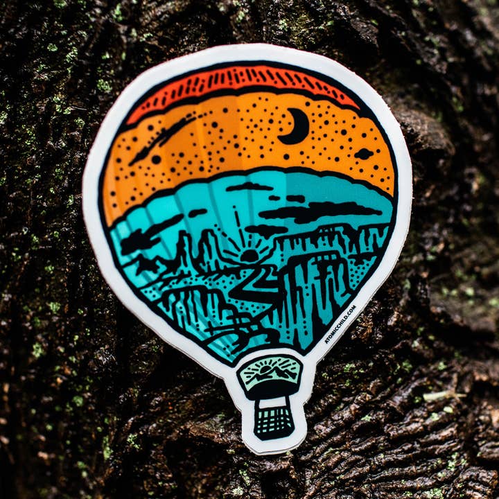 Hot Air Balloon Sticker for wholesale by Atomicchild