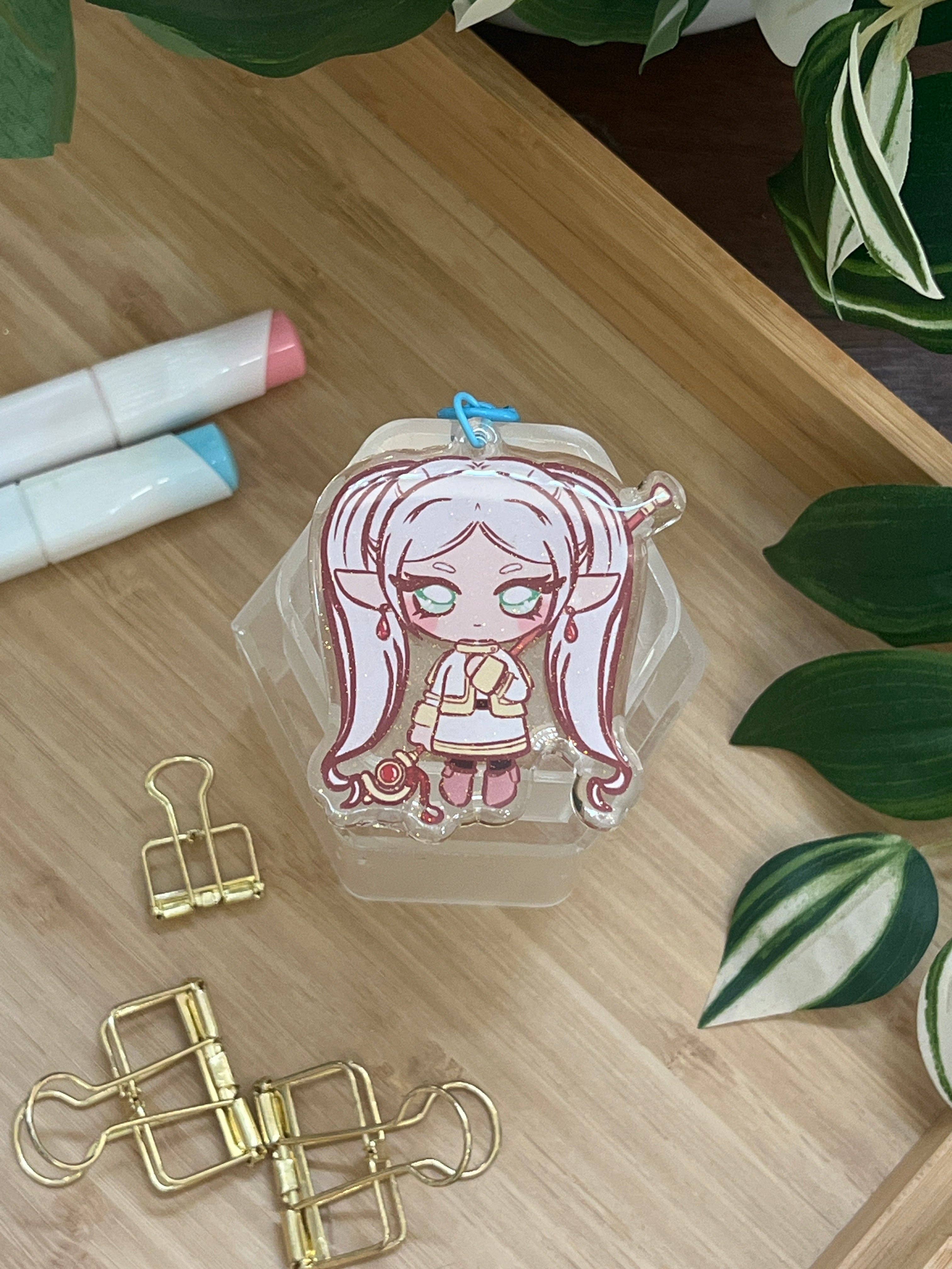 Peony Lee Art - Wholesale Keychain - Women's - Hero's Journey Frieren Double-Sided Glitter Keychain0