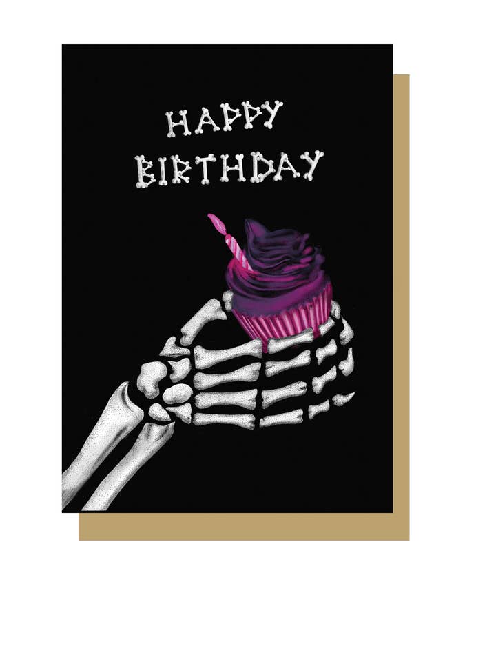 Biglietto di auguri gotico «Happy Birthday Cupcake» per la vendita all'ingrosso da parte di Wayward