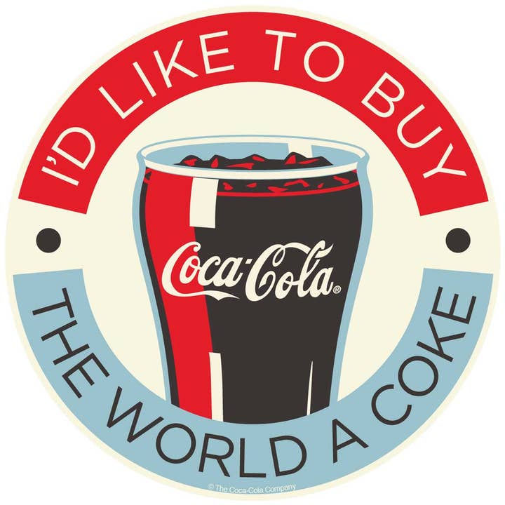 RetroPlanet - Wholesale Sticker - Id Like To Buy The World A Coke Coca-Cola Sticker