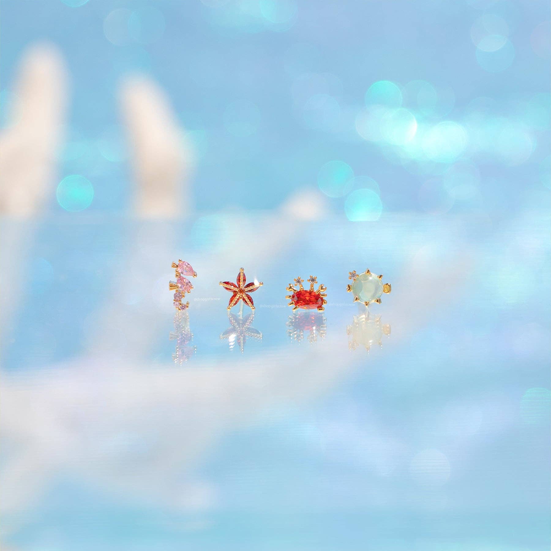 Girls Crew - Wholesale Jewelry Set - Under the Sea Stud Set13