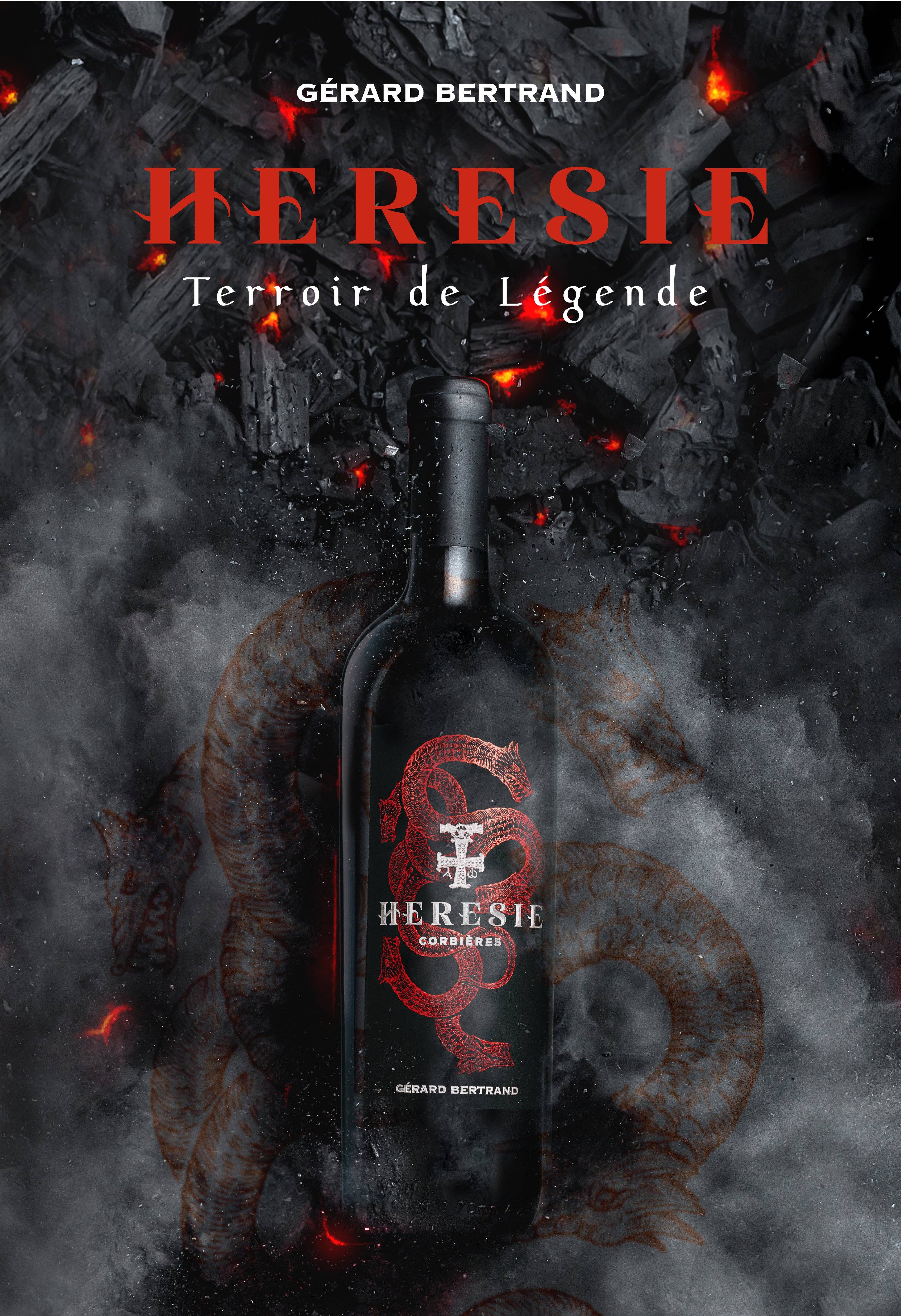 Gérard Bertrand – Vinho tinto por atacado – Vinho tinto Héresia Corbières 2021 75 cl1