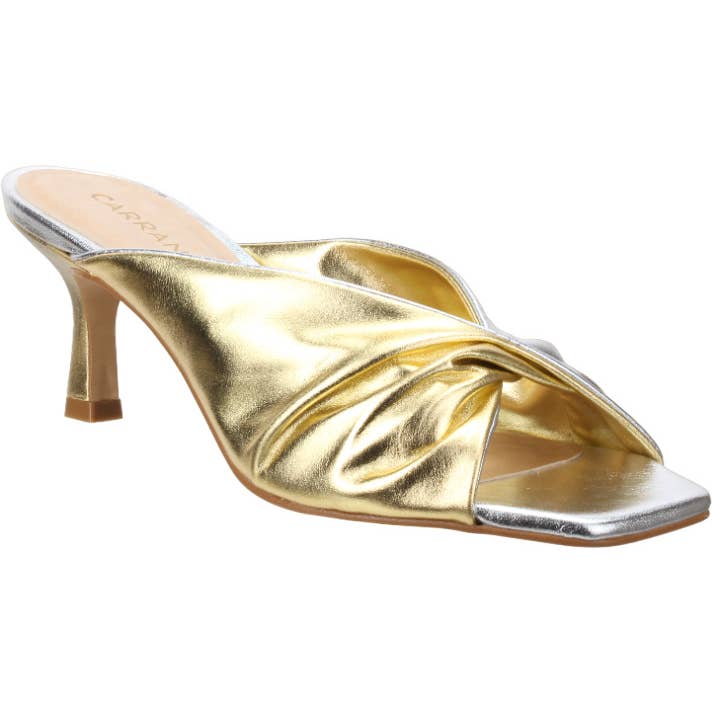 Carrano - Vendita all'ingrosso Scarpe con tacco basso - Donna - Carrano Sage - Sandalo aperto in pelle con tacco coperto8