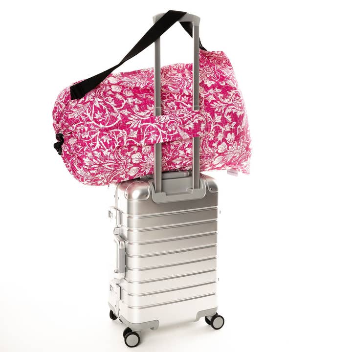 PillowSak - Wholesale Luggage - In the Garden Damask Magenta2