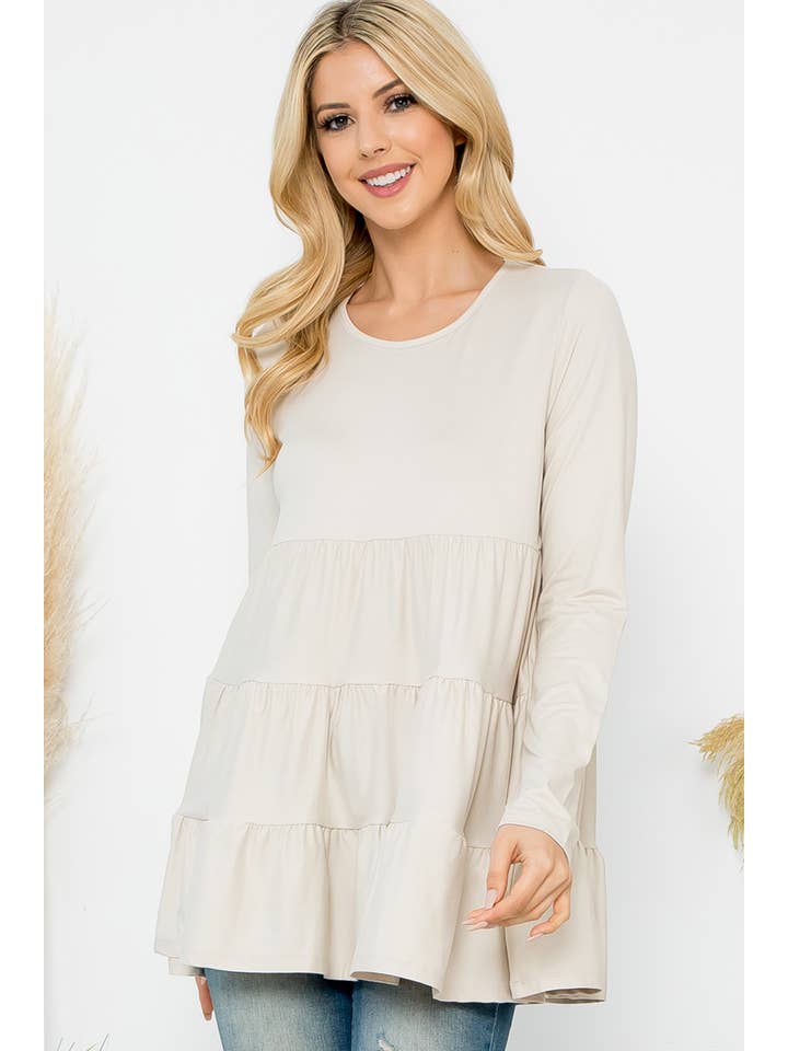 You & Me - Vendita all'ingrosso Tunica - Donna - YMT20005V-SOLID TOP A MANICHE LUNGHE A STRATI62