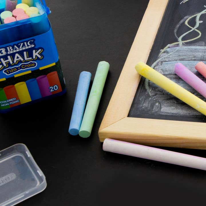 BAZIC Products - Wholesale Chalk - Color Chalk (20/Bucket)1