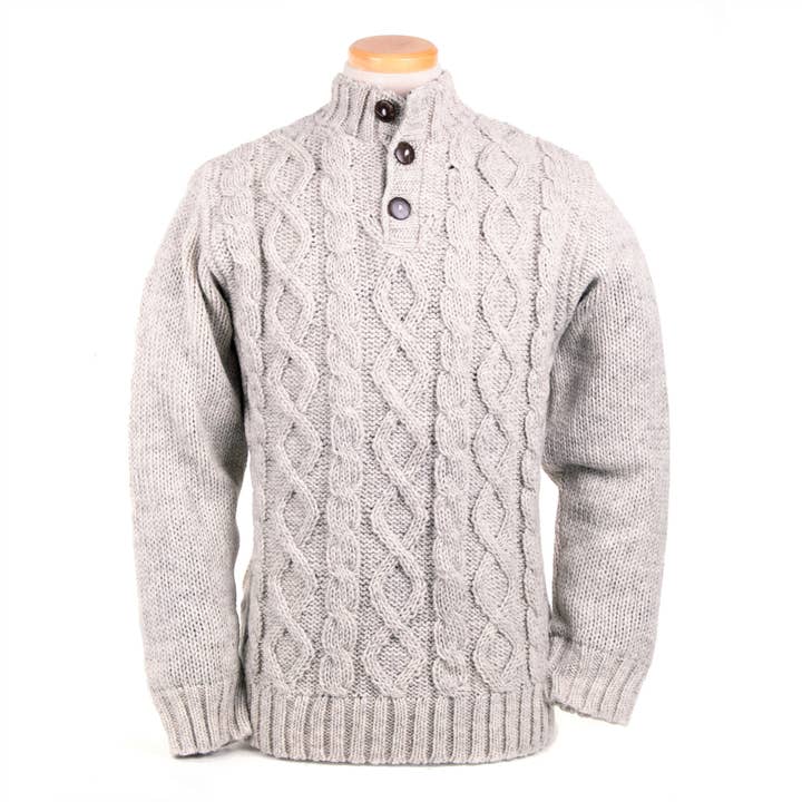 Lost Horizons Knitwear - Vente Pull en maille – homme - Connery - Pull en laine à torsades
