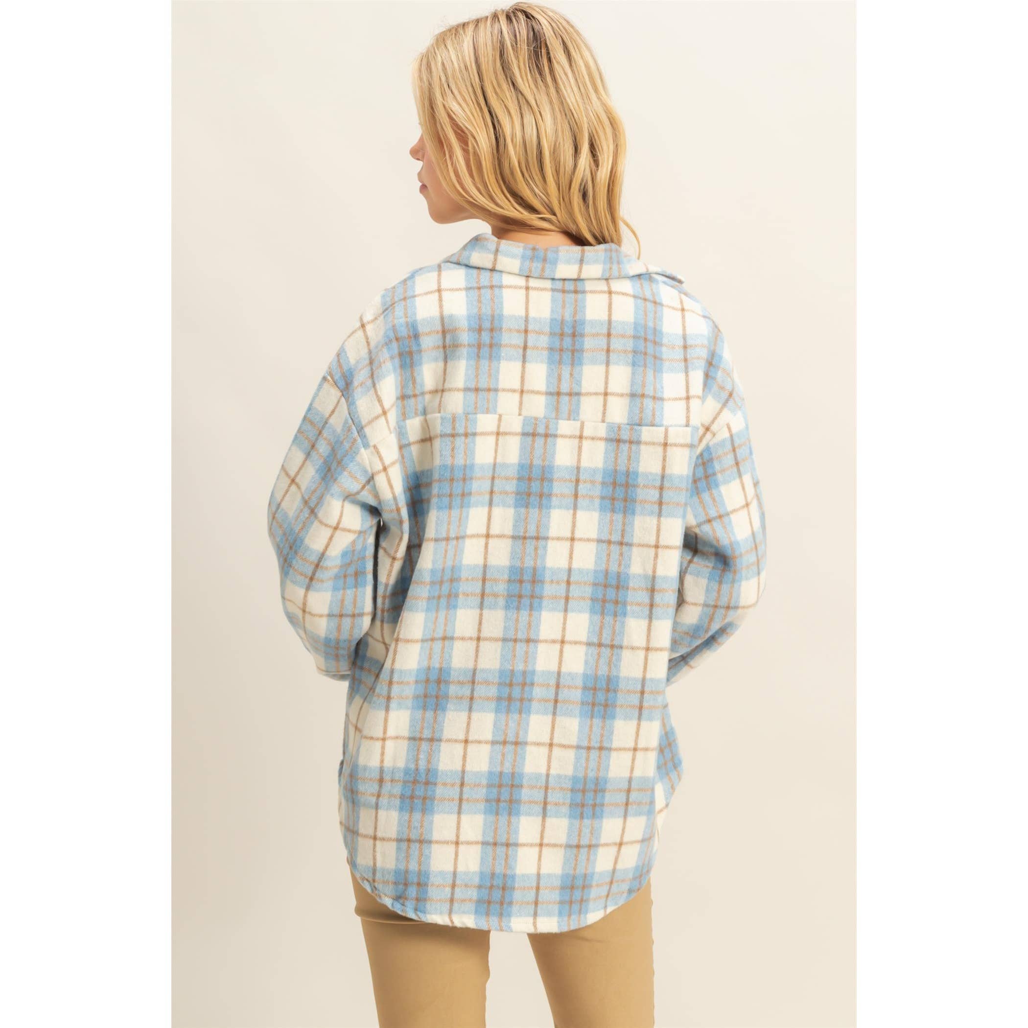 HYFVE - Wholesale Shirt Jacket/Shacket - Women's - Collared Plaid Shacket2