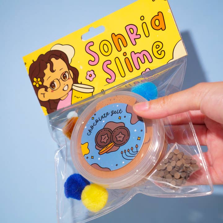 Chocolate Gelt Slime / Hanukkah Slime for wholesale by Sonria Slime LLC