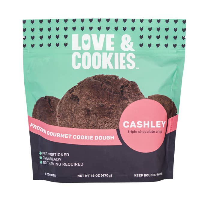 Triple Chocolate Pre-Portioned Gourmet Frozen Cookie Dough for wholesale by Love&Cookies