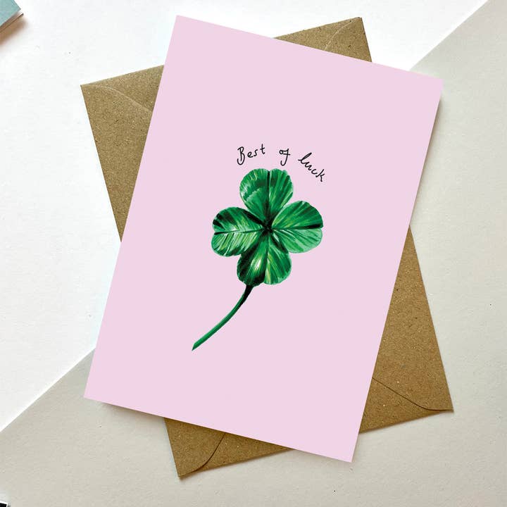 Clover Lucky Card/Buena suerte/Amigo para venta al por mayor de Max Made Me
