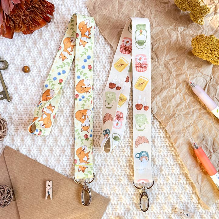 Lanyard - Cozy Time Lanyard (Fox is already sold out!) for wholesale by annalunakdraws